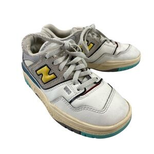 New Balance 550 Kids' White and Yellow White Surf Sneakers Athletic Shoes Sz 11